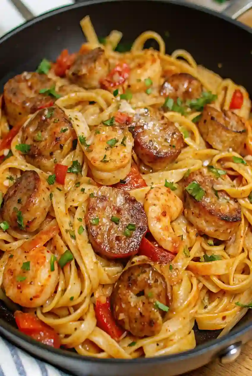 Cajun Shrimp Pasta With Sausage Cajun Shrimp Pasta With Sausage