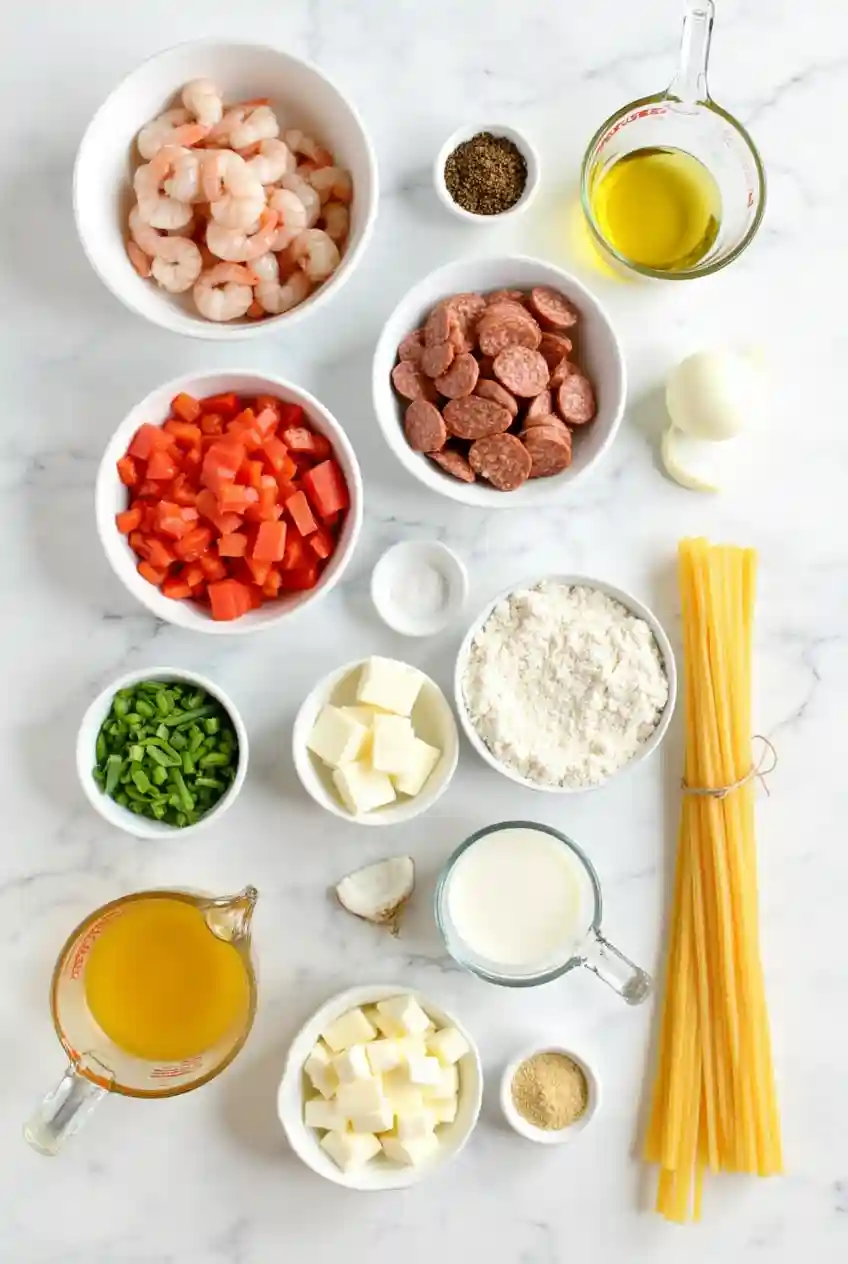 Creamy Cajun-Shrimp Pasta With Sausage Creamy Cajun-Shrimp Pasta With Sausage